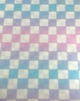 (SWIM) PASTEL CHECKERS ON OFF WHITE