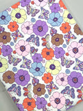 (SWIM) BUTTERFLIES AND FLOWERS ON OFF WHITE