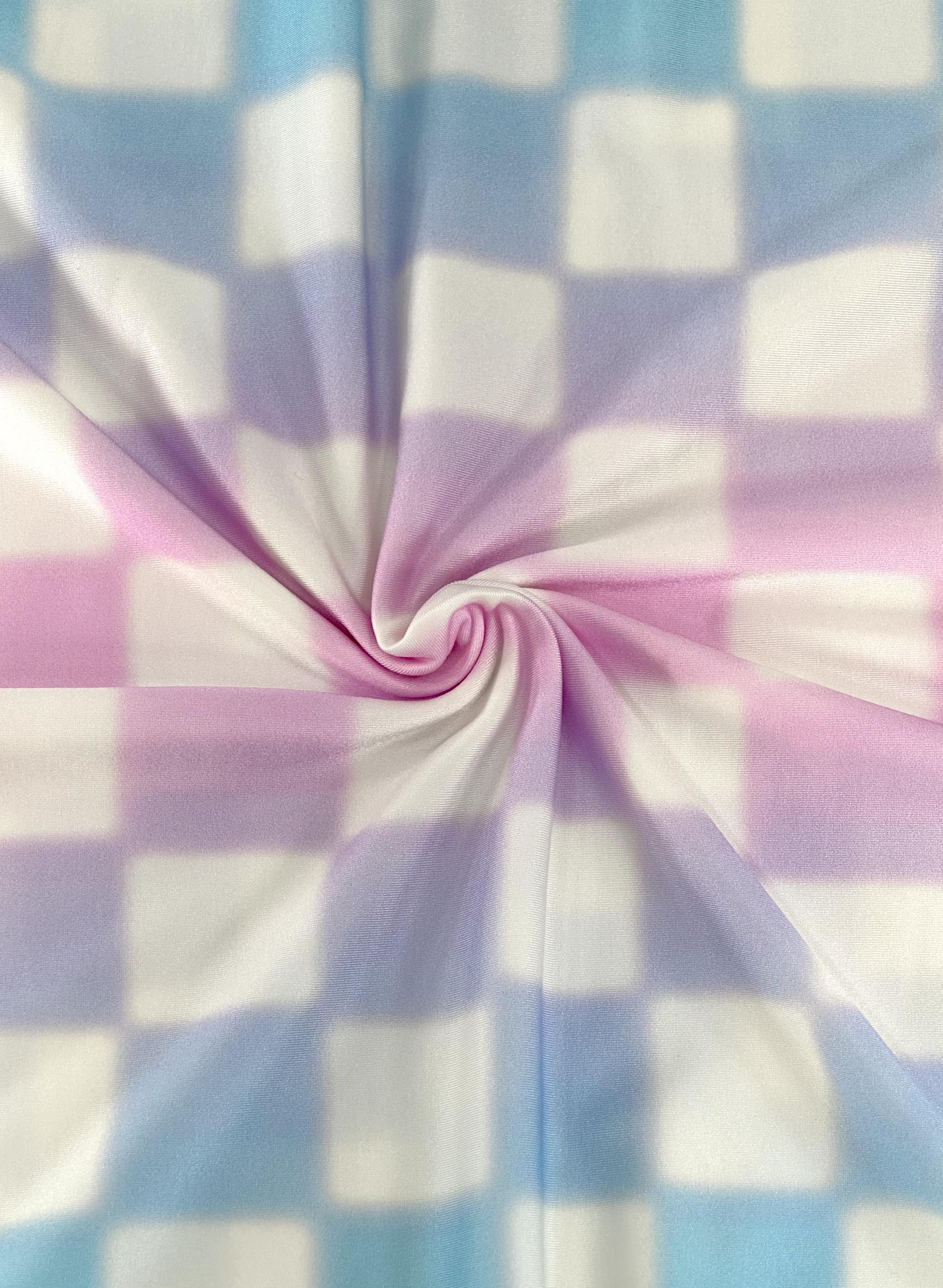 (SWIM) PASTEL CHECKERS ON OFF WHITE