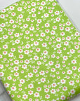 (DBP) NEW BLUSH AND OFF WHITE FLOWERS ON LIME GREEN