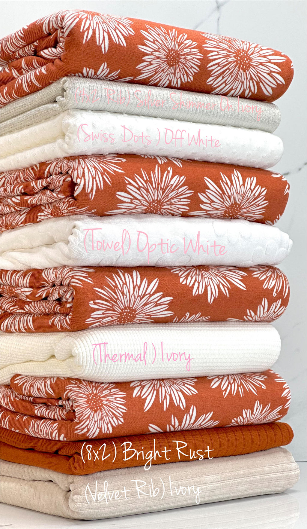 (RAYON MODAL) OFF WHITE SUNFLOWERS ON DARK ORANGE(2)