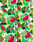 (SWIM) WATERMELON SLICES AND GREEN LEAFS