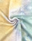 (FRENCH TERRY) SOFT YELLOW AND GREEN TIE DYE