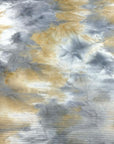 (TEXTURE HORIZONTAL RIB) VINTAGE YELLOW, GRAY AND OFF WHITE TIE DYE
