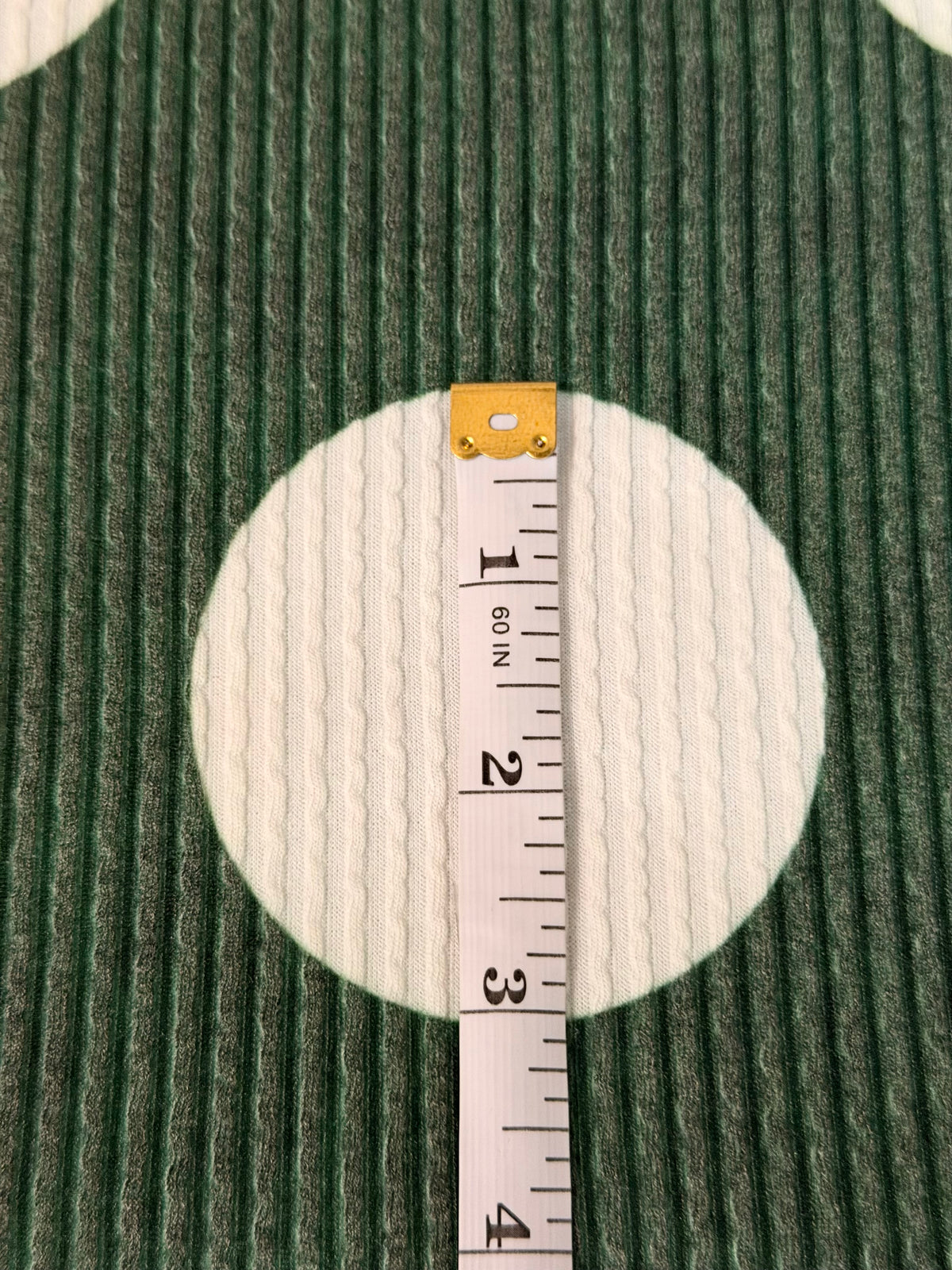 (URBAN RIB) BIG OFF WHITE POLKA DOTS ON EVERGREEN
