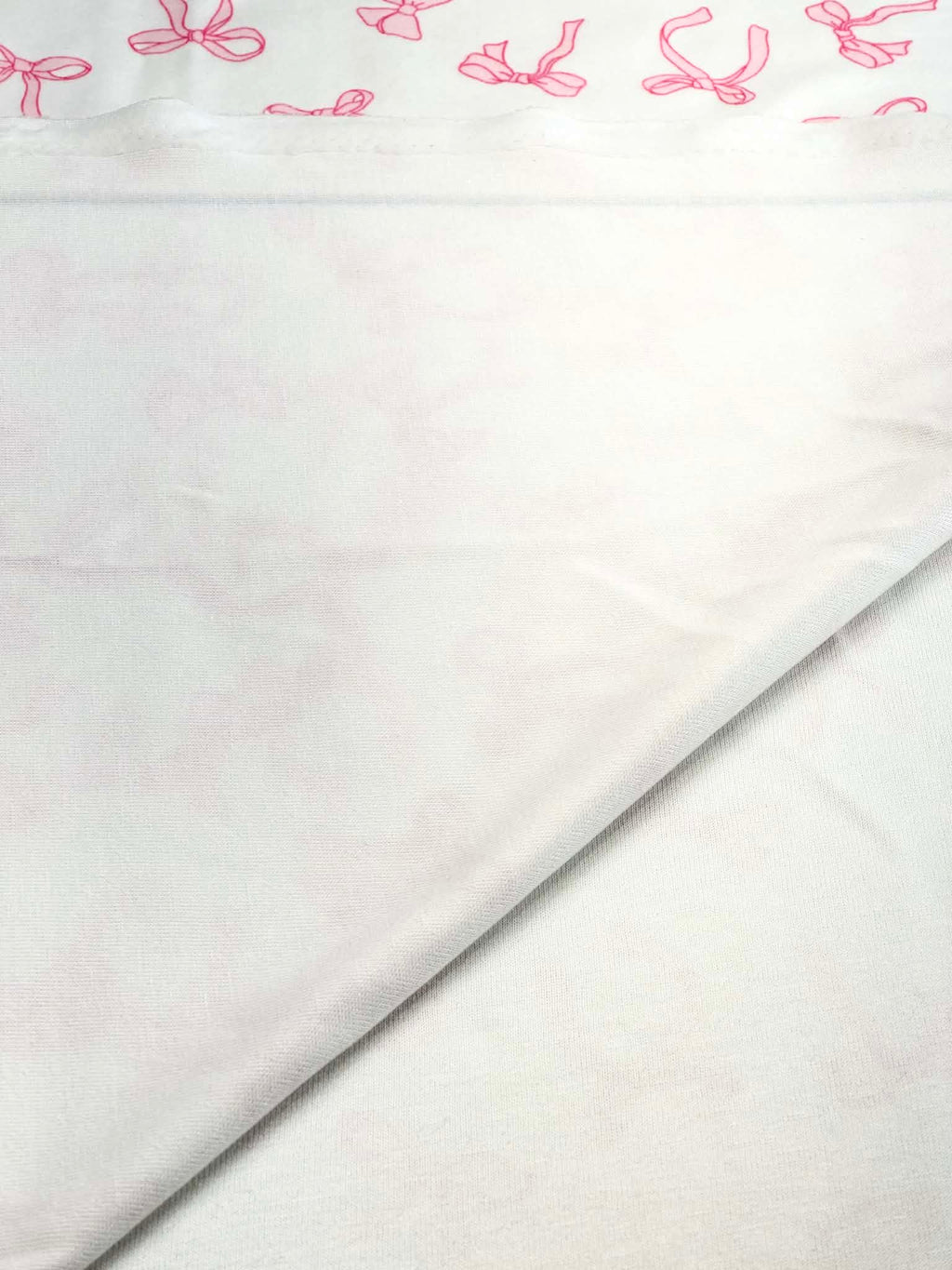(BRUSHED SWEATER KNIT) PINK BOWS ON OFF WHITE