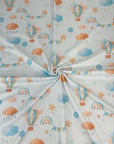 (DBP) HOT AIR BALLOONS AND CLOUDS ON LIGHT BLUE