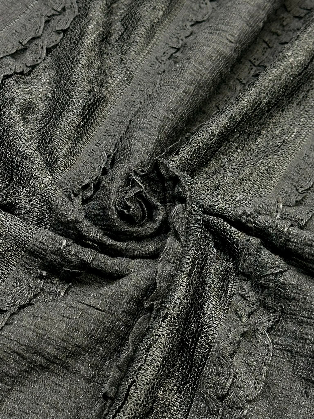 (RUFFLE LACE) BLACK