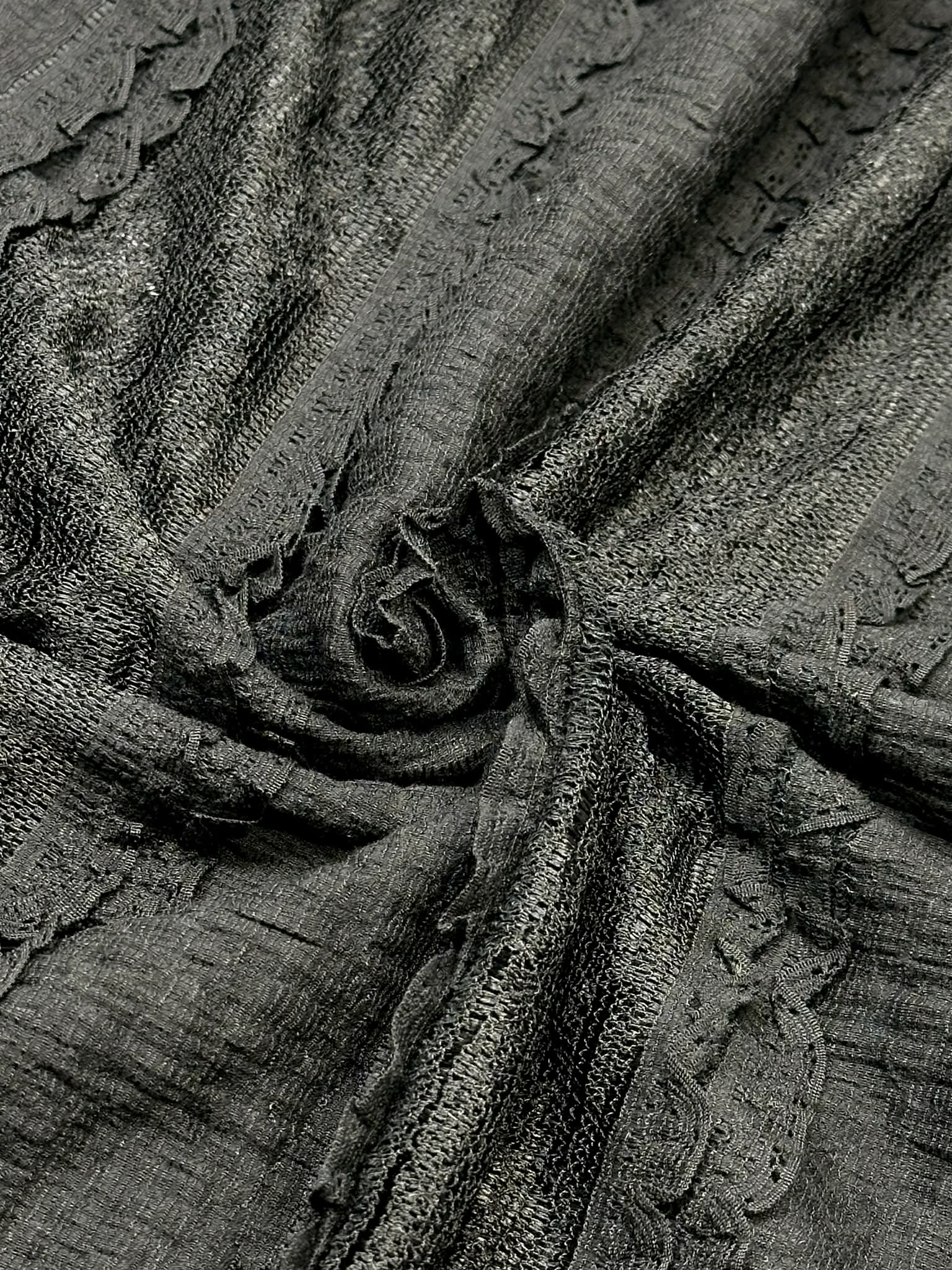 (RUFFLE LACE) BLACK