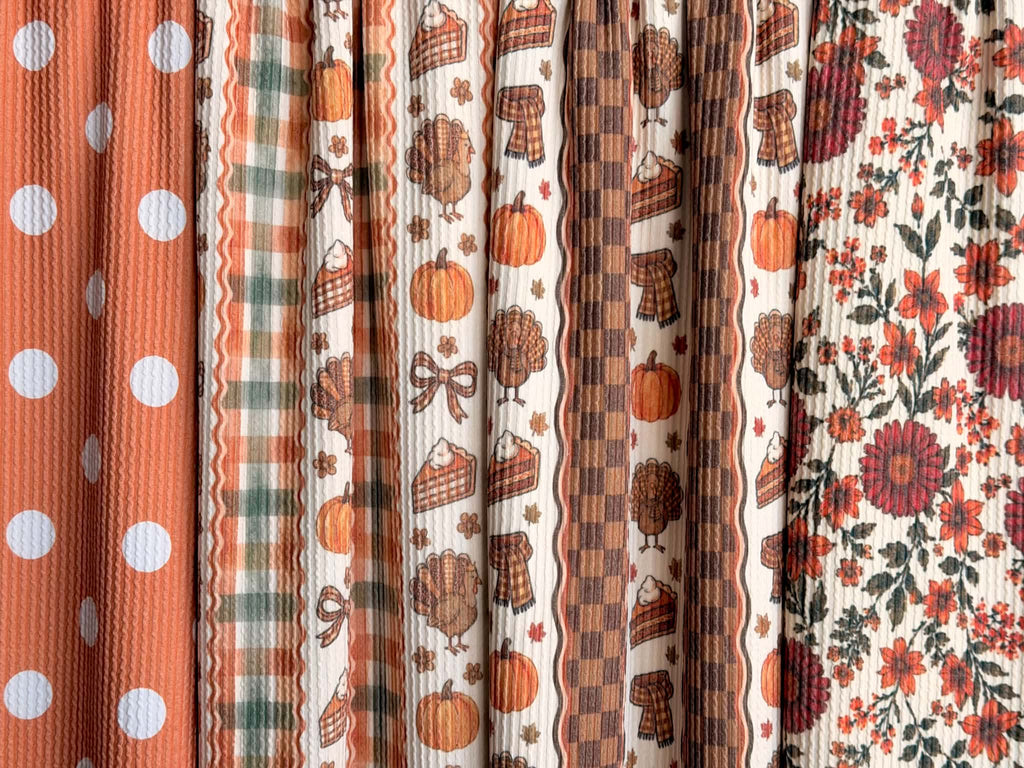 (URBAN RIB) FALL HATTIE FLOWER PATTERN ON IVORY