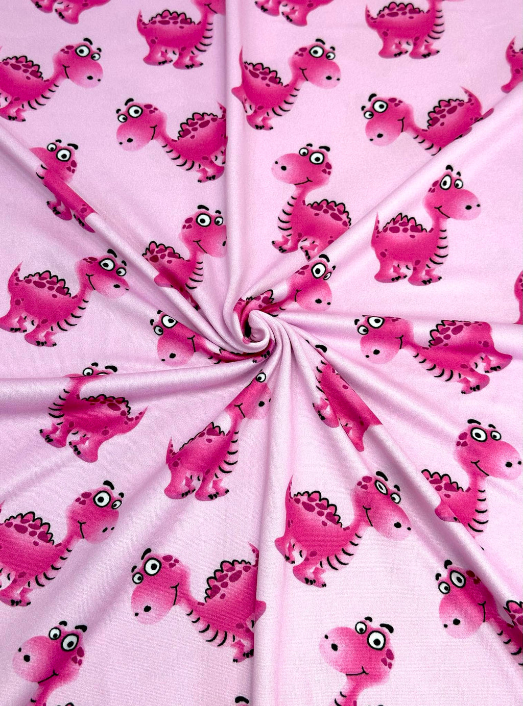 (DBP) FUSCHIA DINO'S ON LIGHT PINK