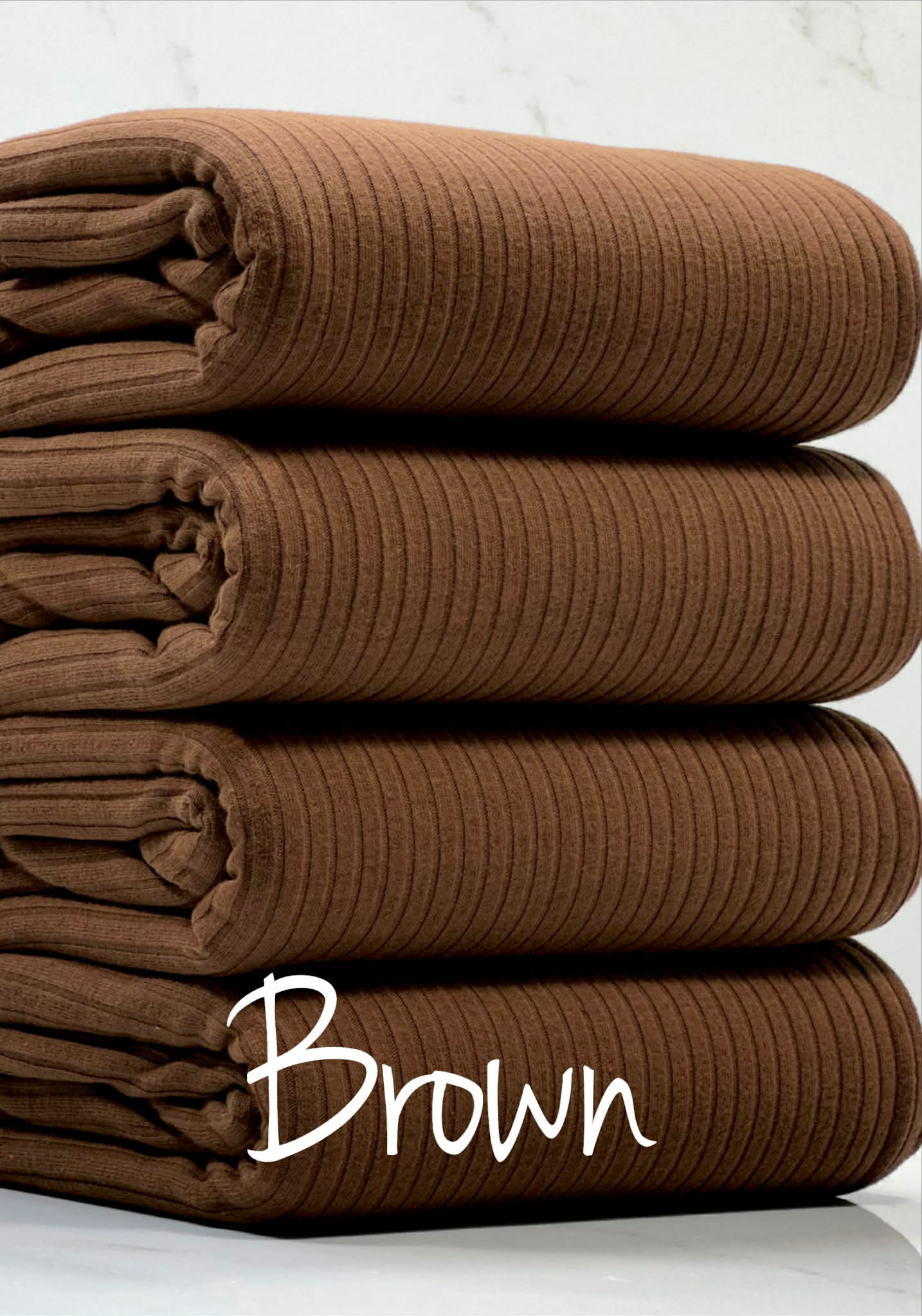 (4X2 COTTON RIB) BROWN