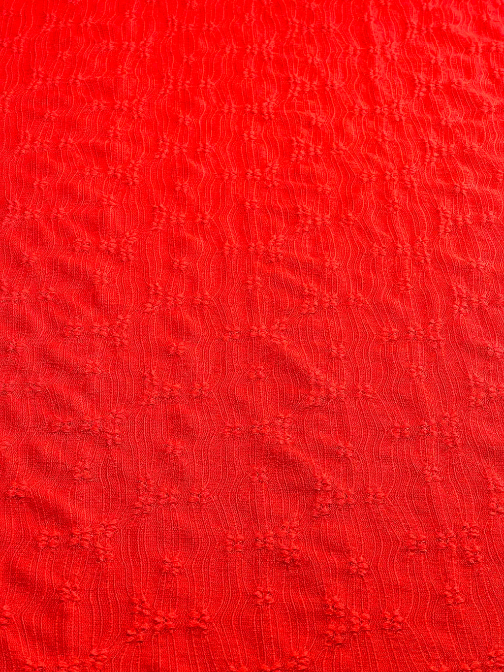 (LACE) 3D RED FLOWER PATTERN