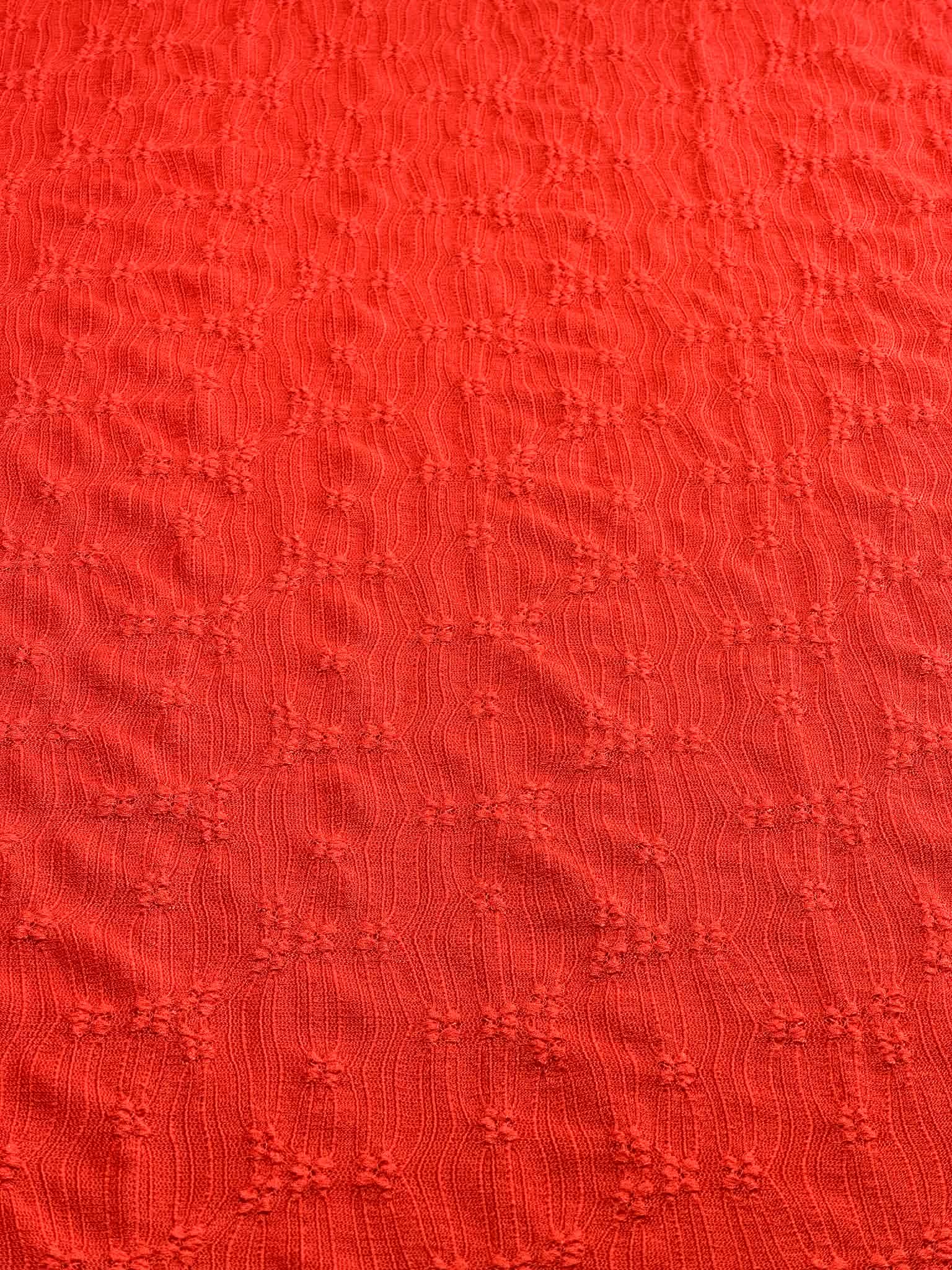 (LACE) 3D RED FLOWER PATTERN