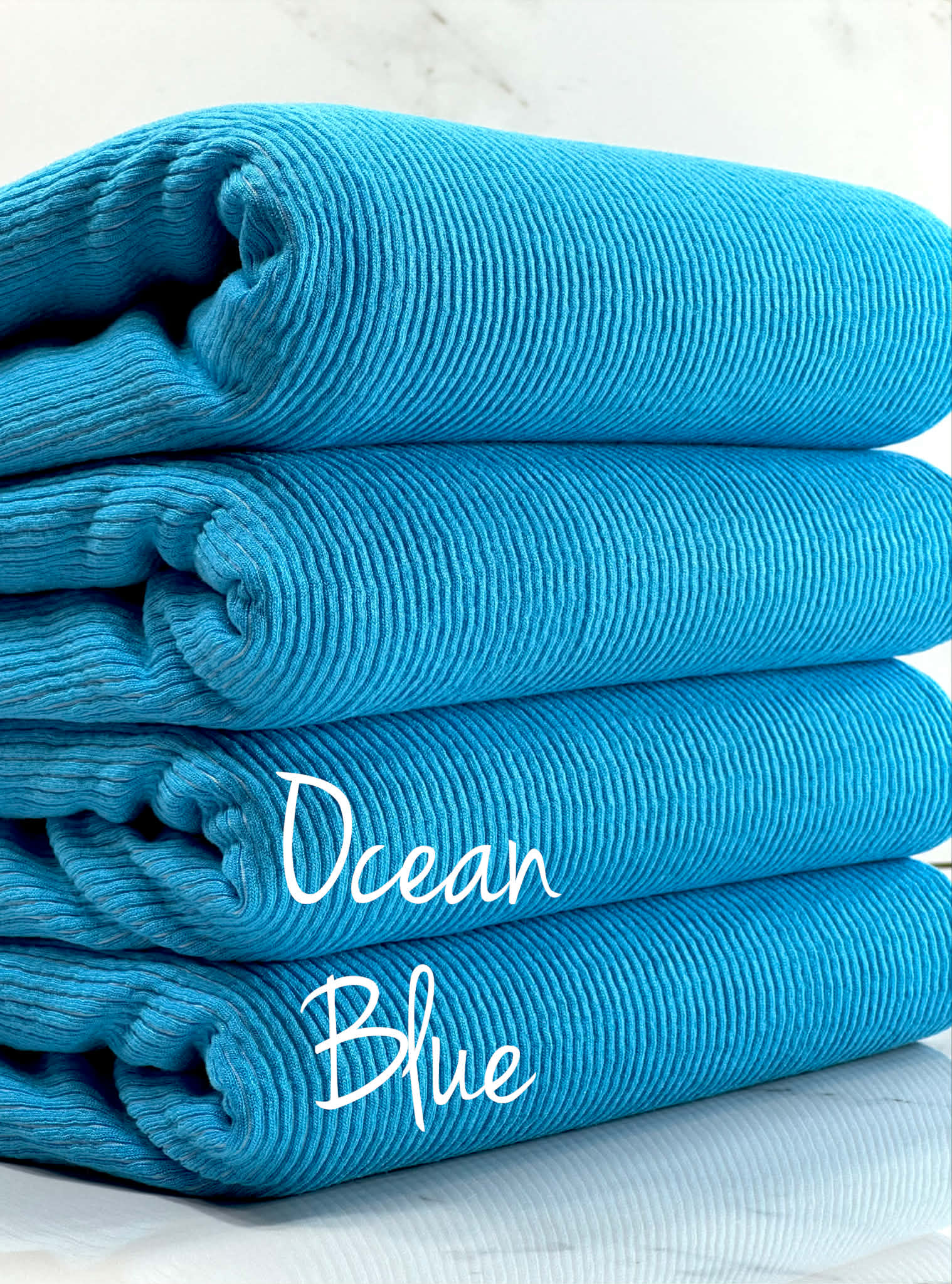 (DEL RAY RIB KNIT) OCEAN BLUE