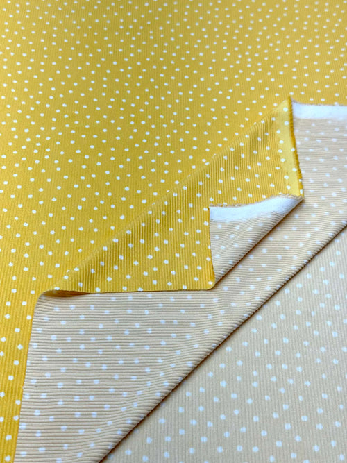 (2X1 YUMMY RIB) OFF WHITE POLKA DOTS ON YELLOW