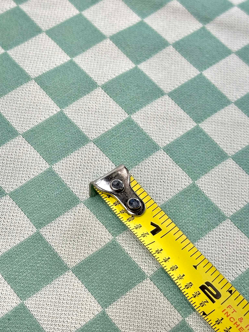 (DOUBLE KNIT) DARK SAGE CHECKERED PATTERN