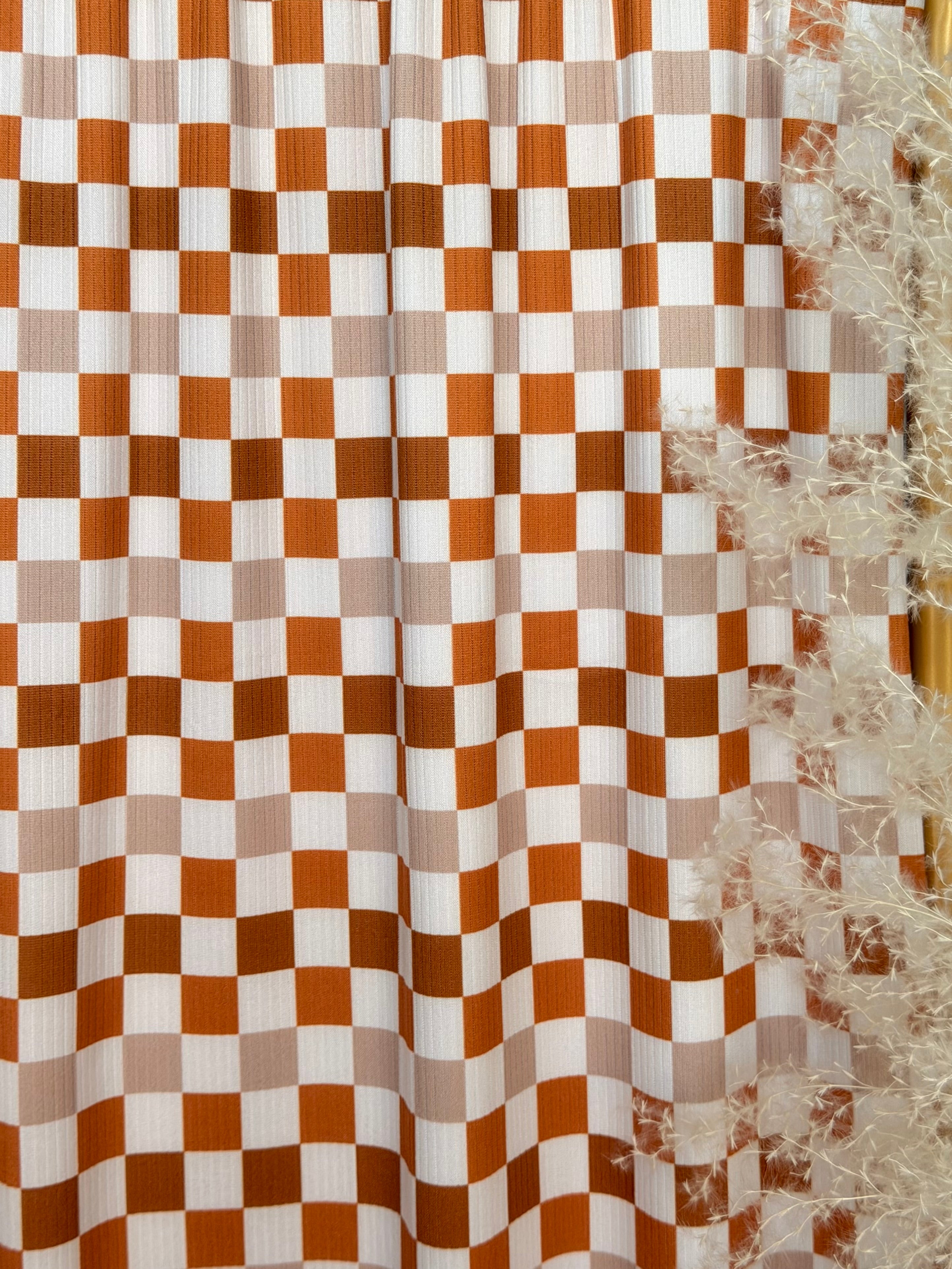 (4X2 YUMMY RIB) FALL CHECKERED