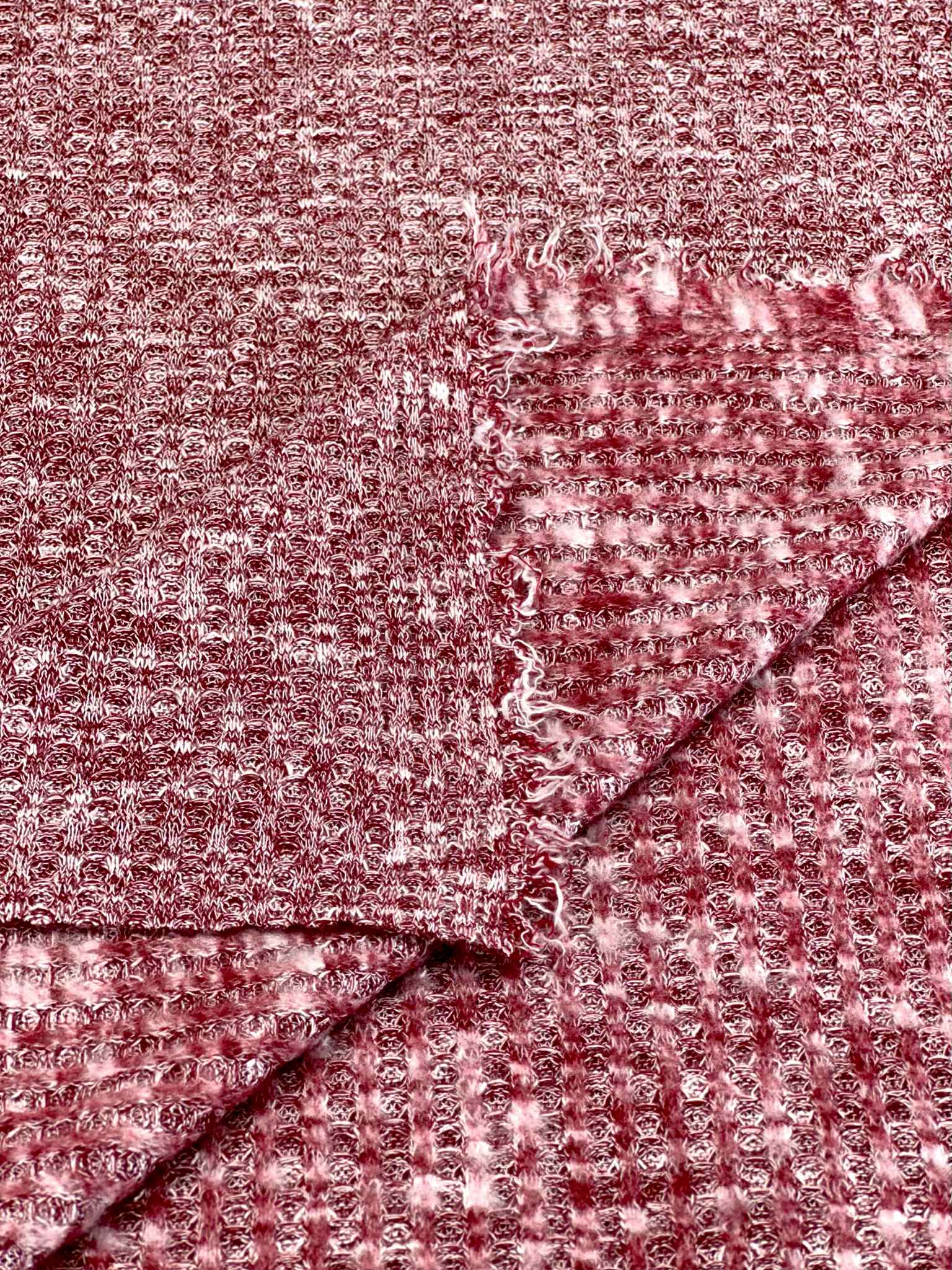 (WAFFLE BRUSHED) 2-TONE BURGUNDY