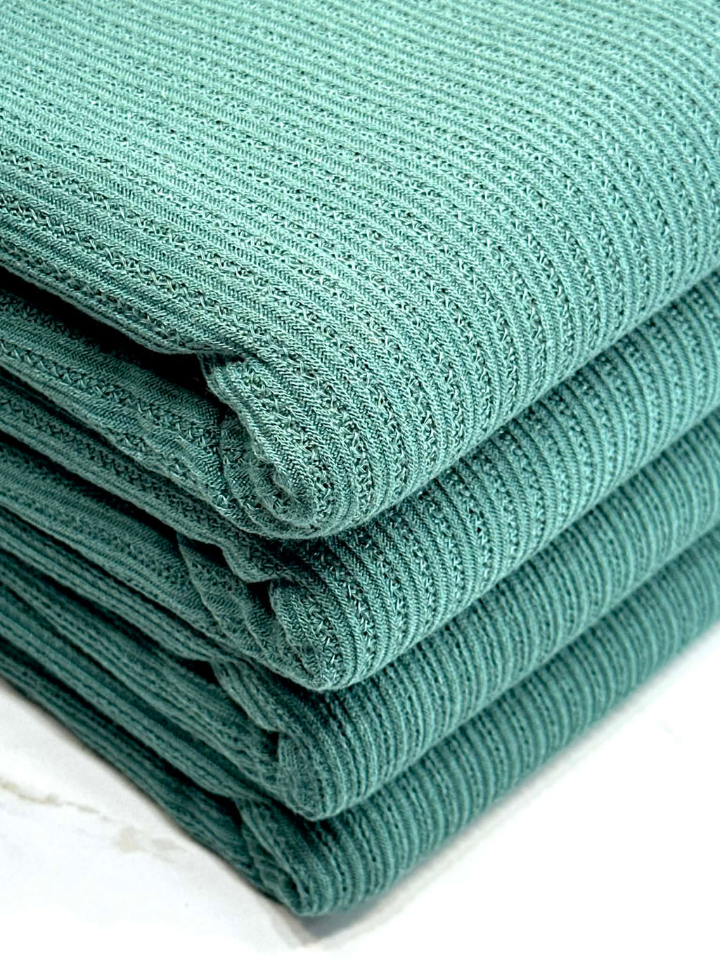 (POINTELLE RIB) VINTAGE FOREST GREEN