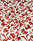 (4X2 RIB) RED BOWS ON OFF WHITE