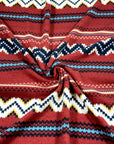 (SWEATER KNIT) ZIGZAG PATTERN ON MAROON