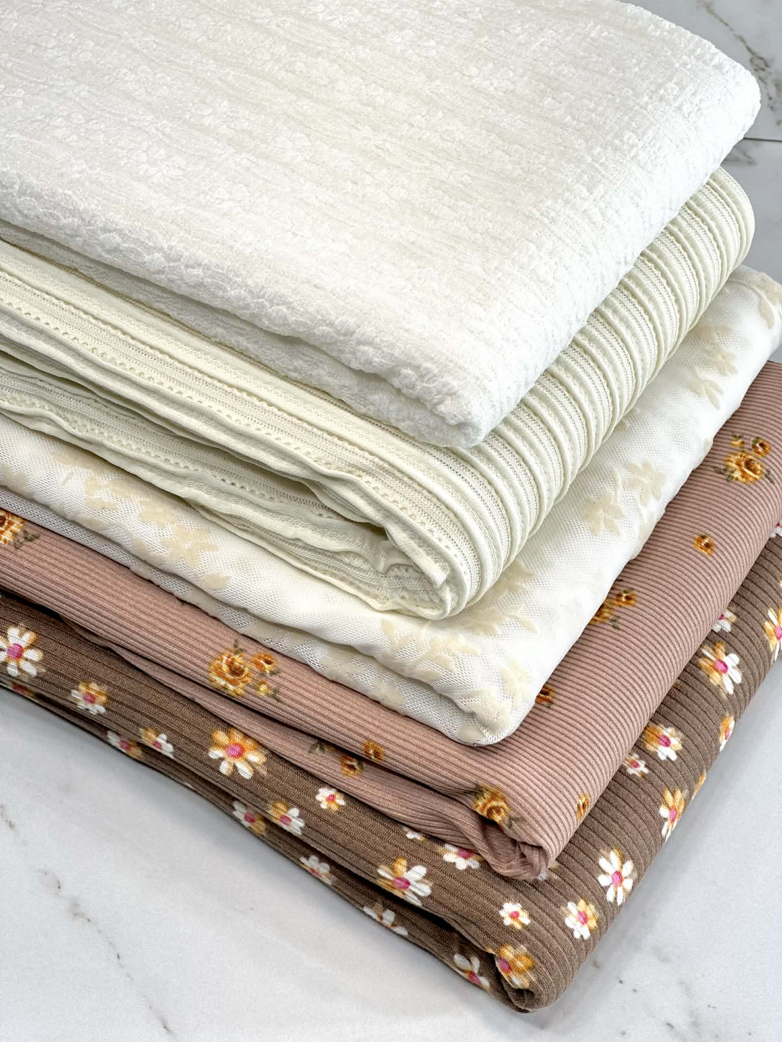 (2X1 RIB) GOLD FLOWERS ON VINTAGE BROWN(4)