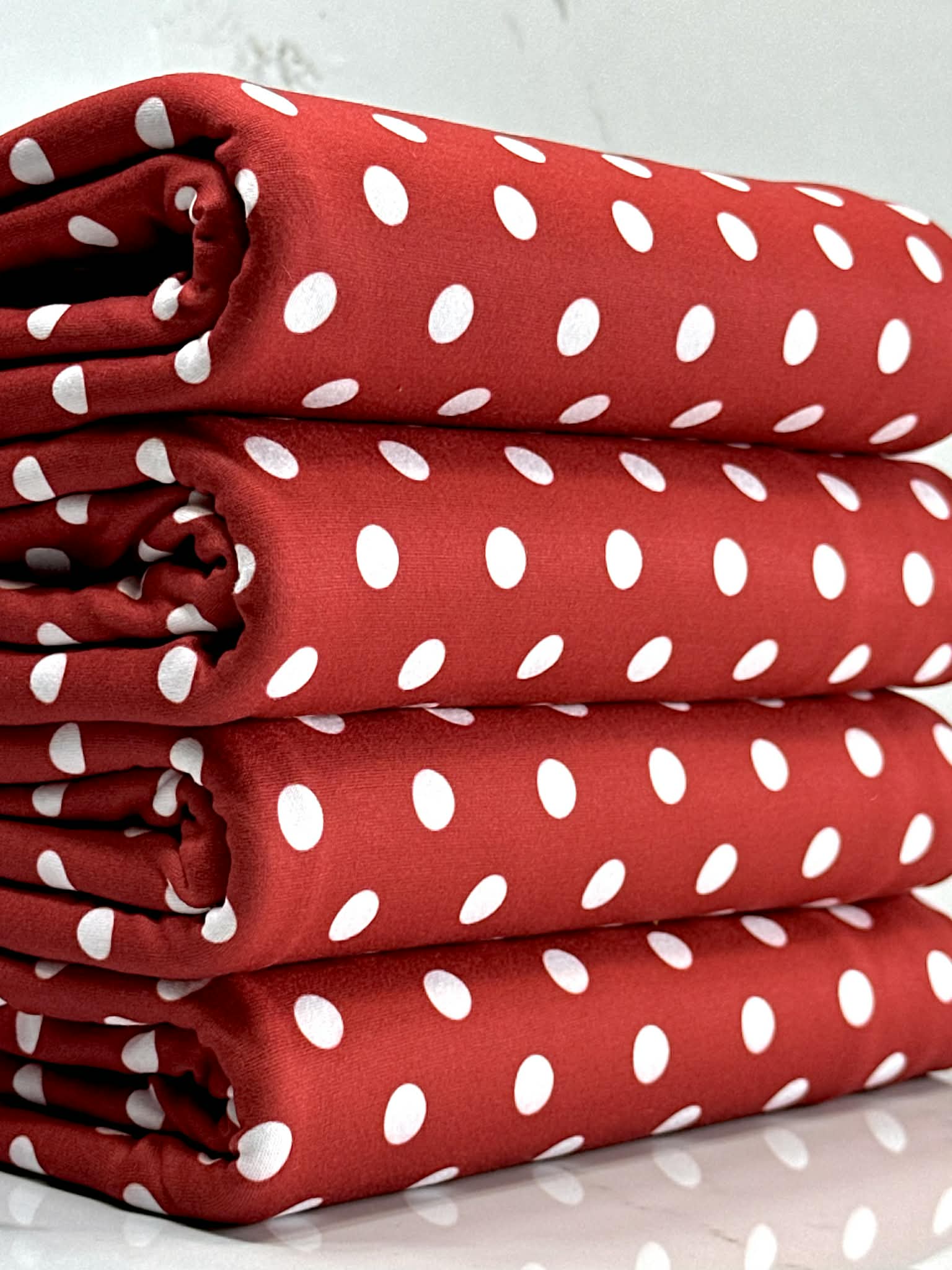 (DBP) OFF WHITE DOTS ON RED