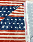 (URBAN RIB) STARS ON  BLUE AND RED STRIPES ON OFF WHITE