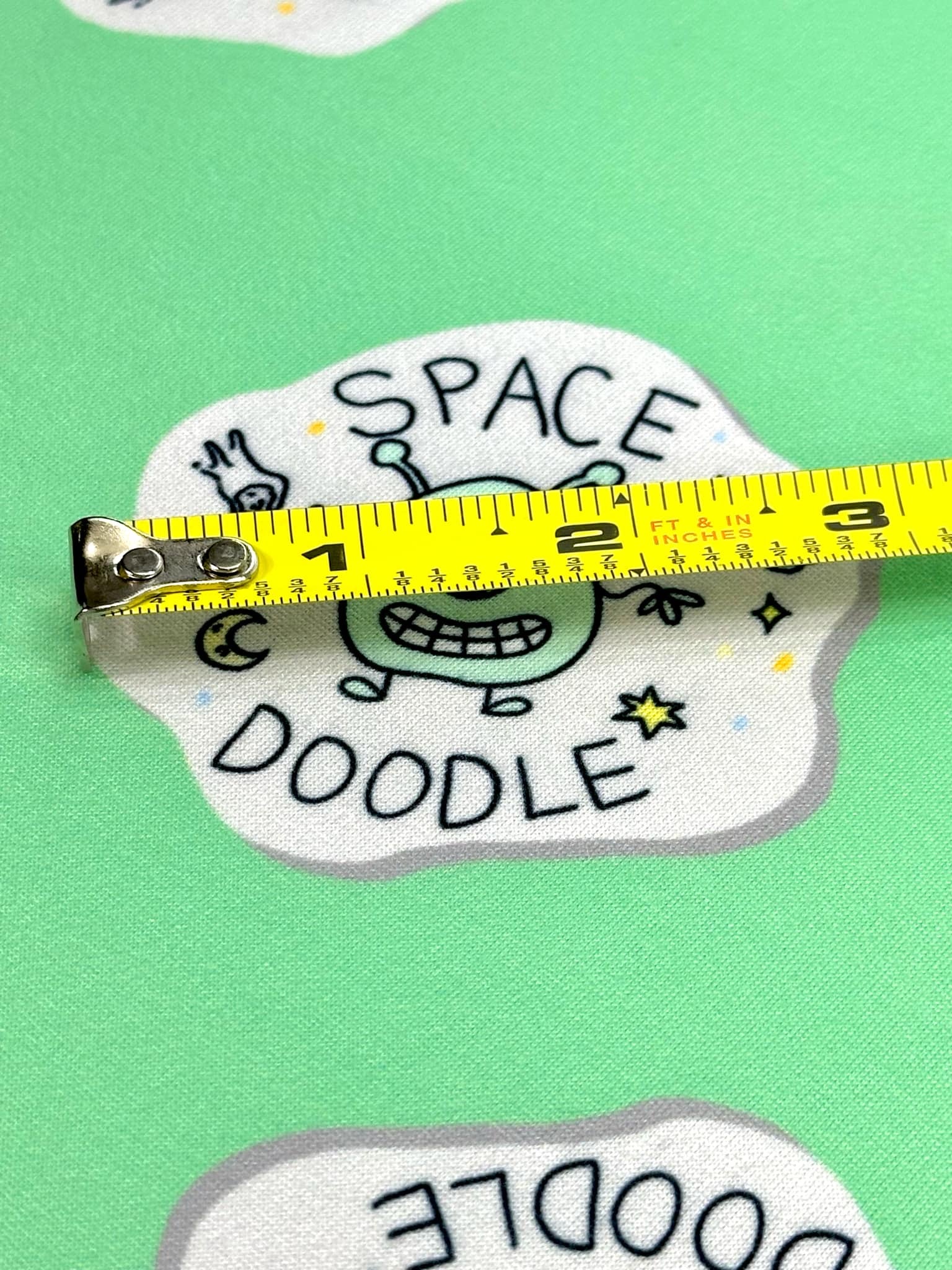 (DBP) SPACE DOODLE ALIEN ON AQUA