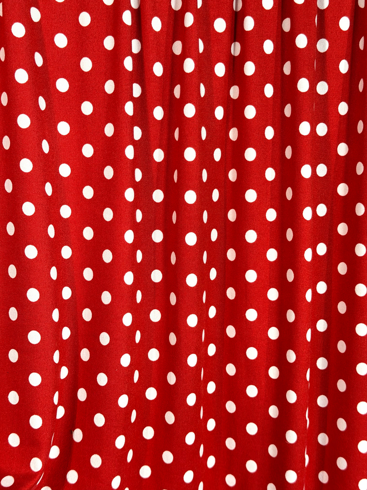 (DBP) OFF WHITE POLKA DOTS ON NEW RED