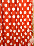(4X2 YUMMY RIB) CREAM POLKA DOTS ON RUST