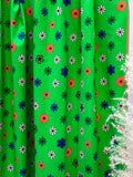 (SWIM) SMALL FLOWERS ON BRIGHT GREEN