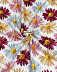 (DBP) TRI-COLOR DAISIES ON IVORY