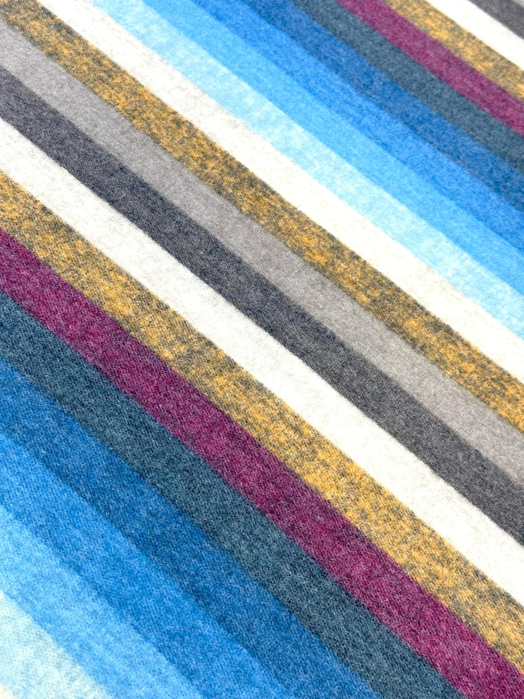 (BRUSHED SWEATER KNIT) COLORFUL STRIPES
