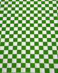 (DBP) GREEN AND OFF WHITE CHECKERED