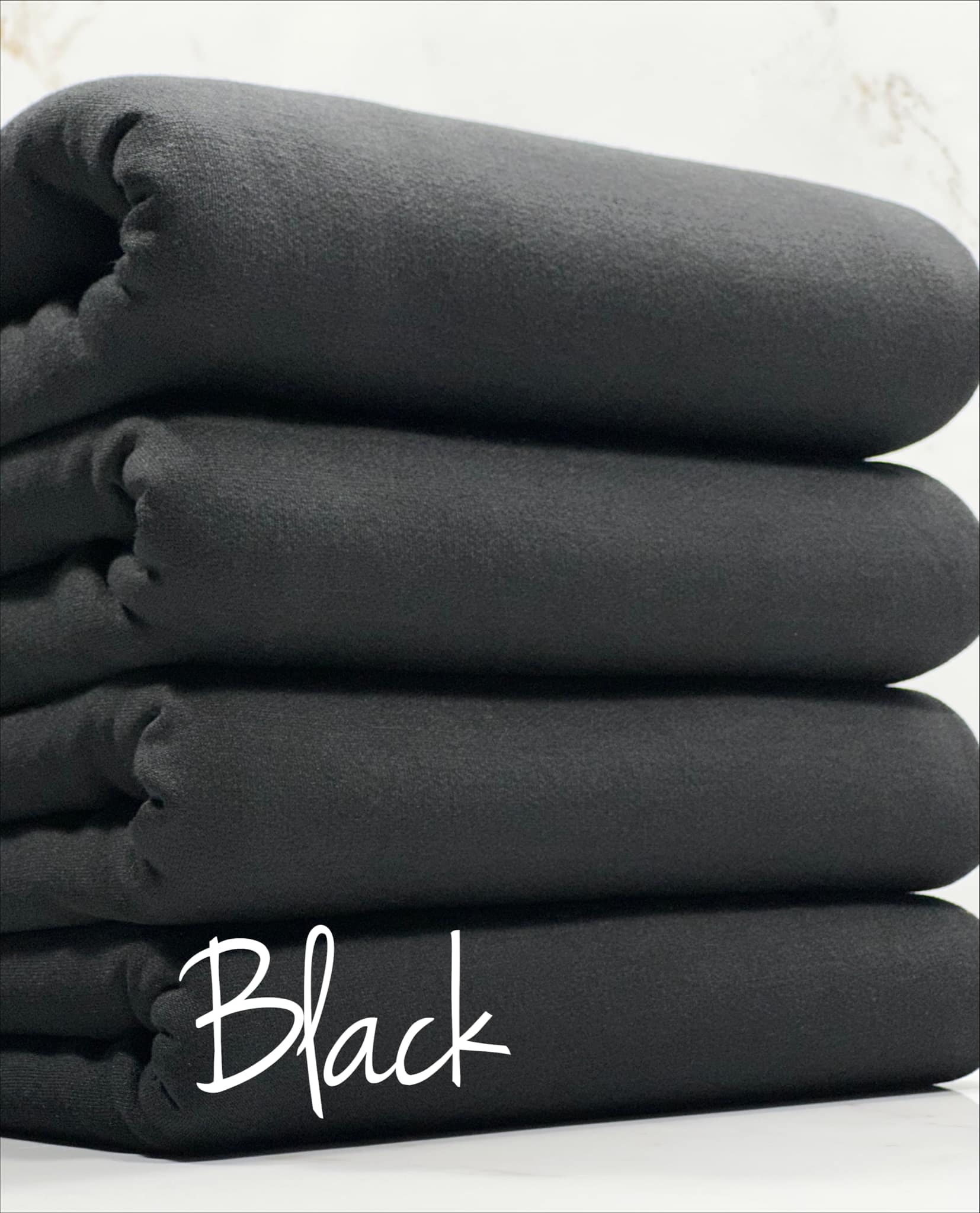 (FRENCH TERRY BRUSHED) BLACK