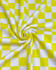 (YUMMY RIB) YELLOW AND OFF WHITE CHECKERED