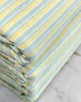 (RIB) SOFT YELLOW AND MINT STRIPES