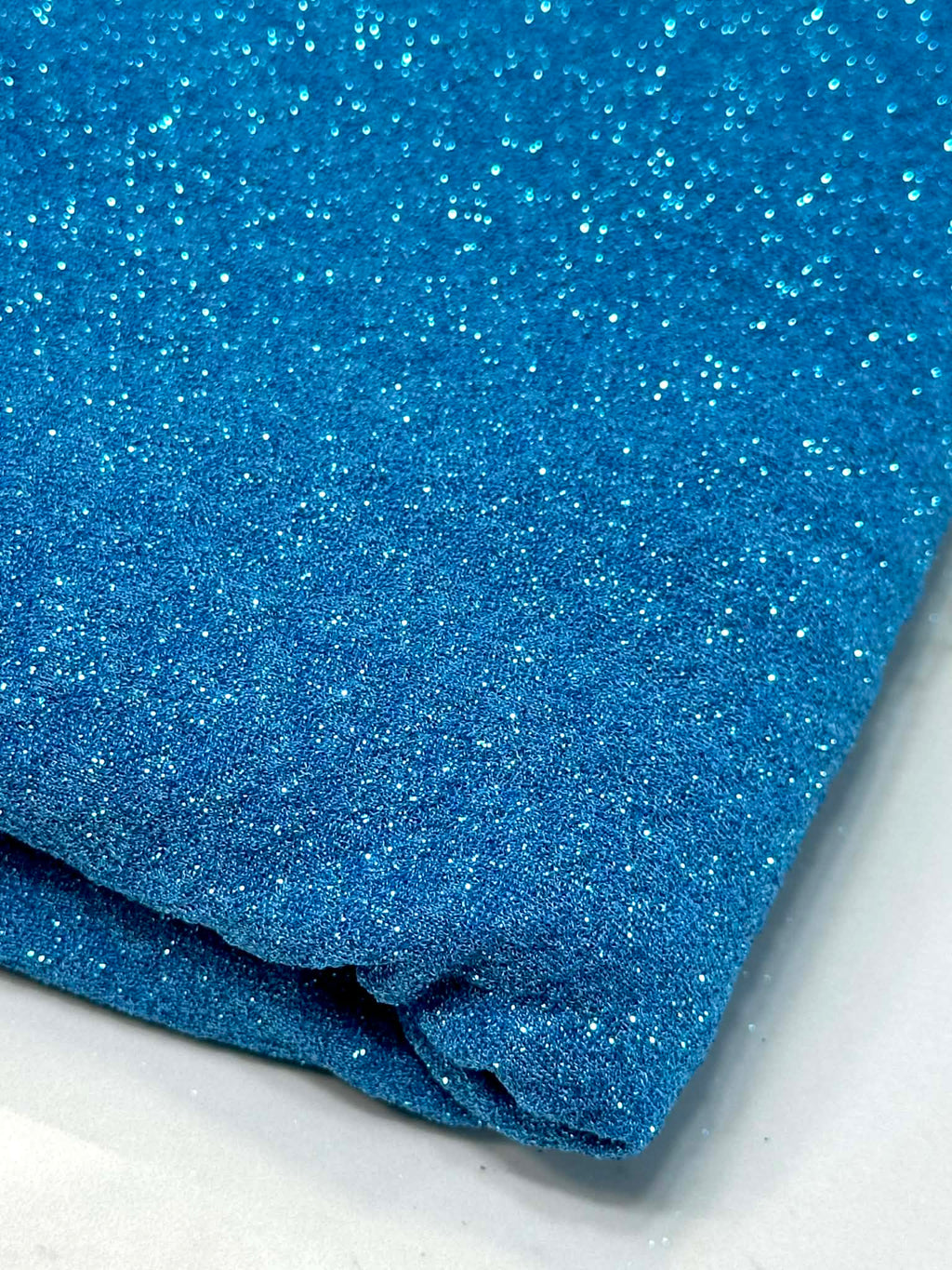 (KNIT) 3D OCEAN BLUE AND GLITTER LEOPARD