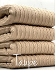 (CABLE KNIT) TAUPE