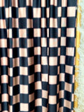 (SWIM) MOCHA AND BLACK  BLUR CHECKERED
