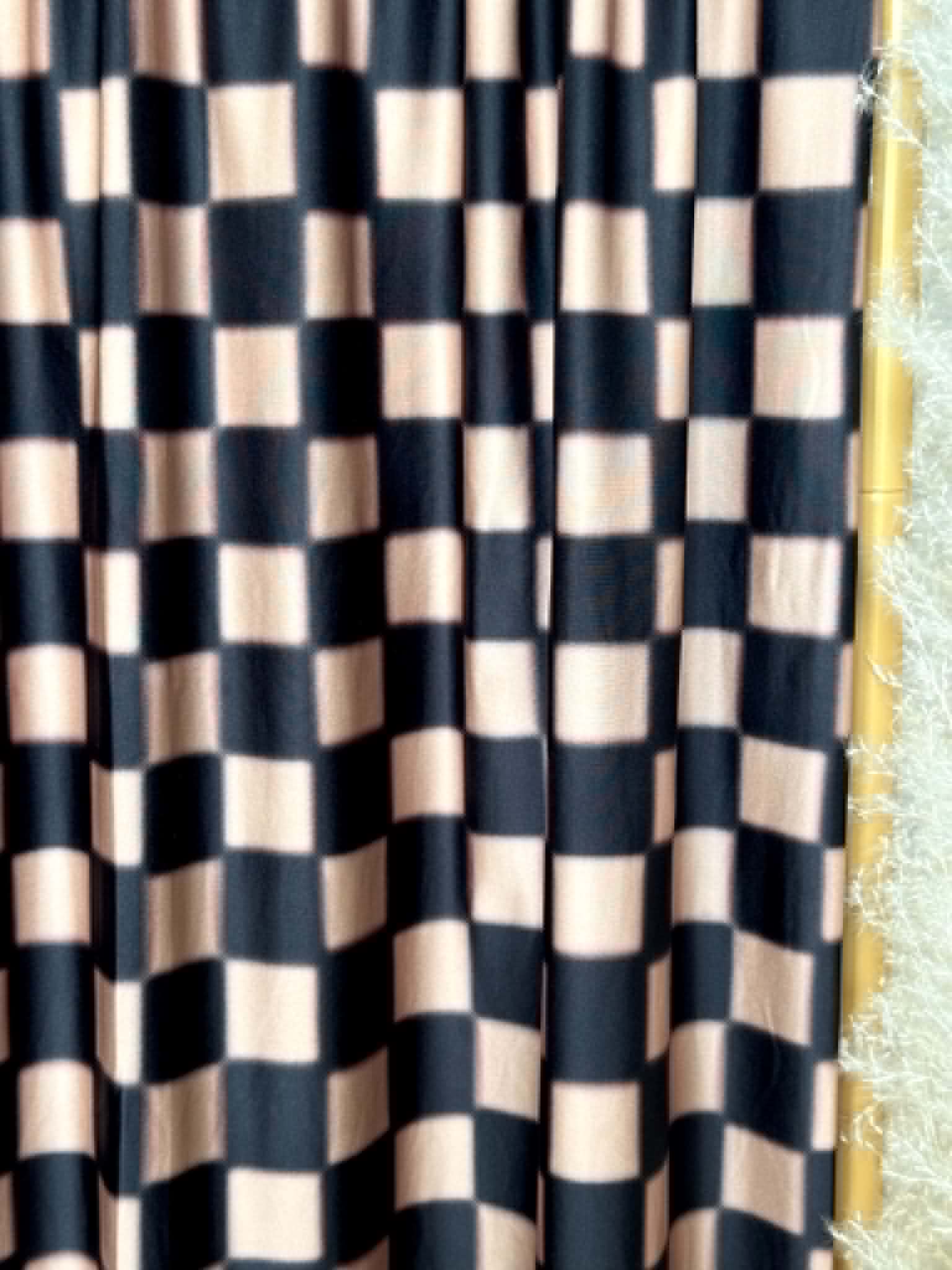 (SWIM) MOCHA AND BLACK  BLUR CHECKERED
