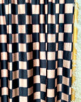 (SWIM) MOCHA AND BLACK  BLUR CHECKERED