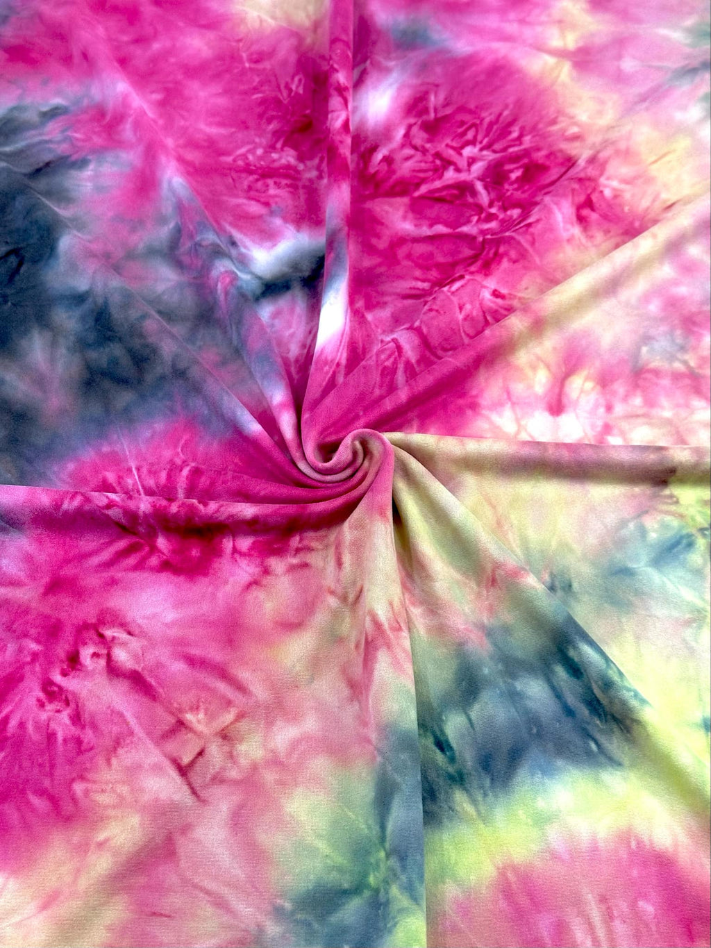 (DBP) FUCHSIA, BLACK, AND YELLOW TIE DYE