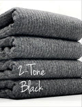 (BRUSHED SWEATER RIB) 2-TONE BLACK