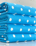 (DBP) OFF WHITE POLKA DOTS ON BLUE