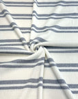 (SWEATER RIB) LIGHT GRAY STRIPES ON IVORY