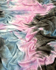 (4X2 YUMMY RIB) LAVENDER , BLUE, AND BLACK TIE DYE