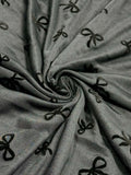(MESH) BLACK 3D BOWS ON BLACK